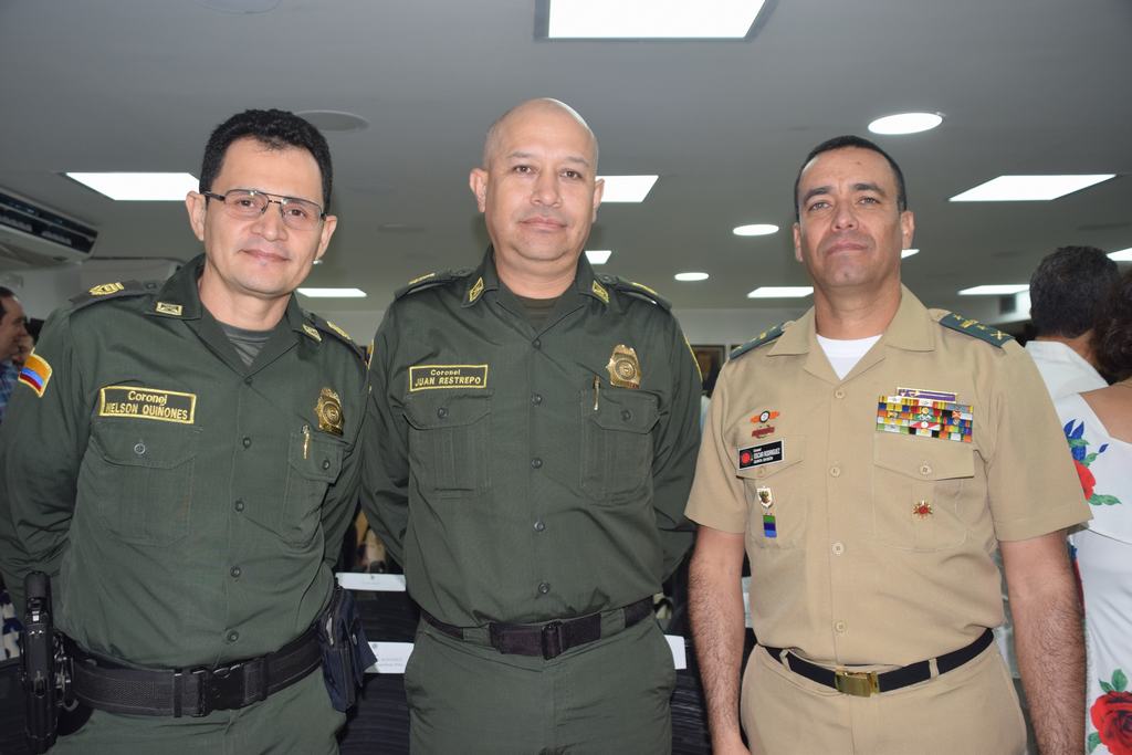 Los Coroneles: Nelson Quiñonez, Juan Carlos Restrepo y Oscar Rodríguez